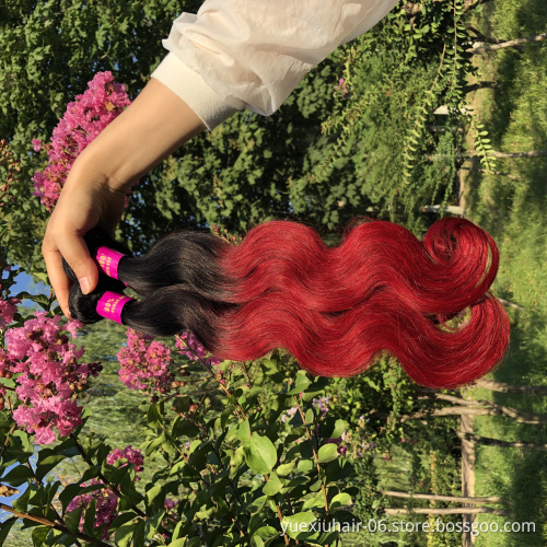 Ombre Colored Body Wave Hair Bundles with 13x4 13x6 Lace Frontal Brazilian Virgin Human Hair Bundle Deals Wholesale Price Vendor